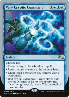 Very Cryptic Command (E) card from Unstable