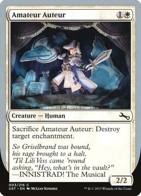 Amateur Auteur (B) card from Unstable