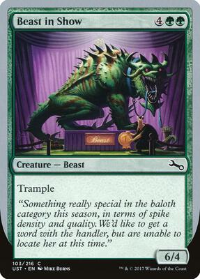 Beast in Show (C) card from Unstable