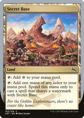 Secret Base (D) card from Unstable