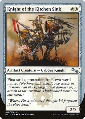 Knight of the Kitchen Sink (E) card from Unstable
