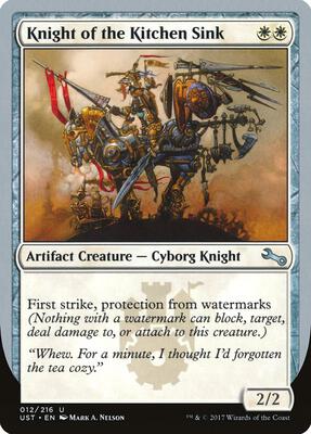 Knight of the Kitchen Sink (F) card from Unstable