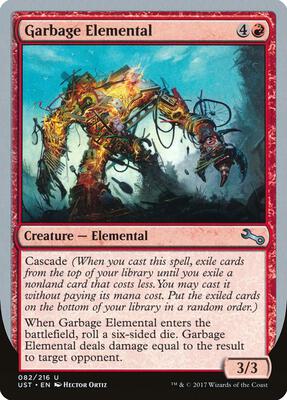 Garbage Elemental (D) card from Unstable