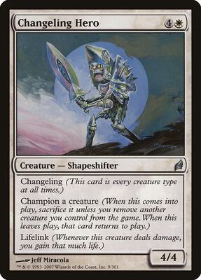 Changeling Hero card from Lorwyn