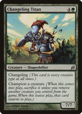 Changeling Titan card from Lorwyn