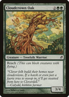 Cloudcrown Oak card from Lorwyn
