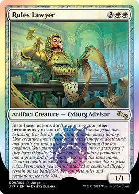Rules Lawyer card from Judge Promos