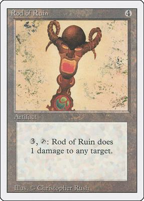Rod of Ruin card from Revised Edition