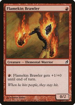 Flamekin Brawler card from Lorwyn