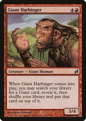 Giant Harbinger card from Lorwyn