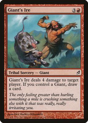 Giant's Ire card from Lorwyn