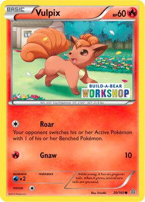Vulpix - 20/160 (Build-A-Bear Workshop Exclusive) card from Miscellaneous Cards & Products