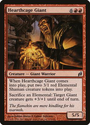 Hearthcage Giant card from Lorwyn