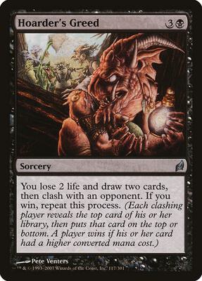 Hoarder's Greed card from Lorwyn