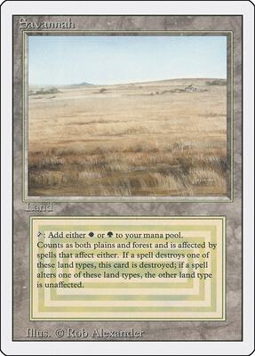 Savannah card from Revised Edition