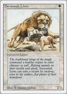 Savannah Lions card from Revised Edition