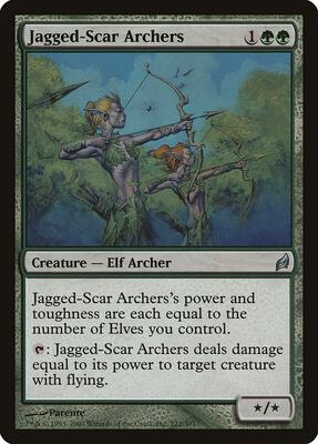 Jagged-Scar Archers card from Lorwyn