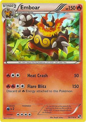 Emboar - 19/114 (Cracked Ice Holo) card from Deck Exclusives