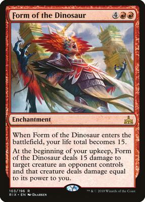Form of the Dinosaur card from Rivals of Ixalan