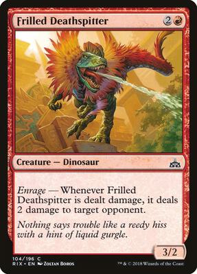 Frilled Deathspitter card from Rivals of Ixalan