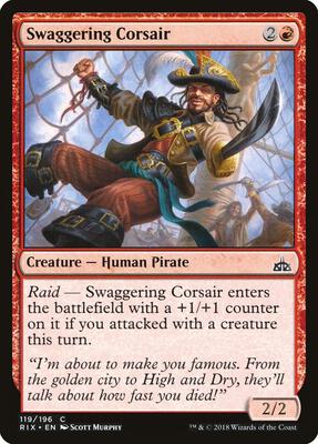 Swaggering Corsair card from Rivals of Ixalan