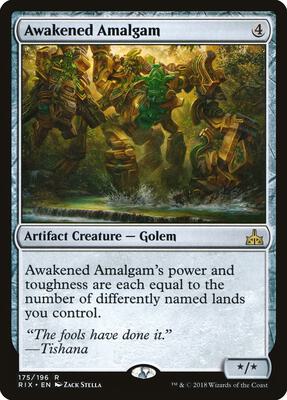 Awakened Amalgam card from Rivals of Ixalan
