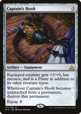 Captain's Hook card from Rivals of Ixalan