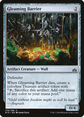 Gleaming Barrier card from Rivals of Ixalan