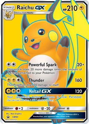 Raichu GX - SM90 card from SM Promos