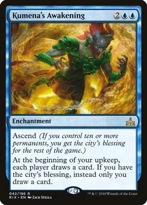 Kumena's Awakening card from Rivals of Ixalan