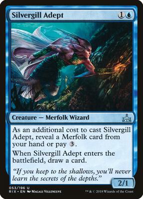 Silvergill Adept card from Rivals of Ixalan