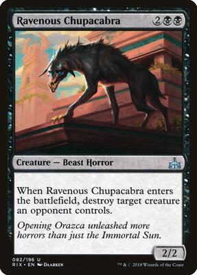 Ravenous Chupacabra card from Rivals of Ixalan