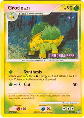 Grotle - 49/130 [Diamond & Pearl] card from Burger King Promos