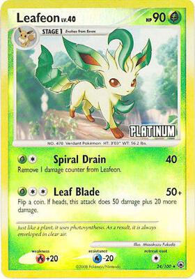 Leafeon - 24/100 [Platinum] card from Burger King Promos