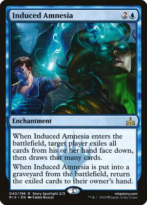 Induced Amnesia card from Rivals of Ixalan