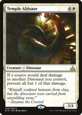 Temple Altisaur card from Rivals of Ixalan