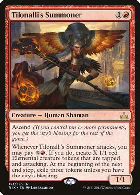 Tilonalli's Summoner card from Rivals of Ixalan