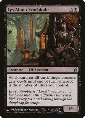 Lys Alana Scarblade card from Lorwyn