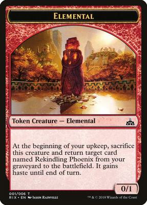 Elemental Token (001) card from Rivals of Ixalan