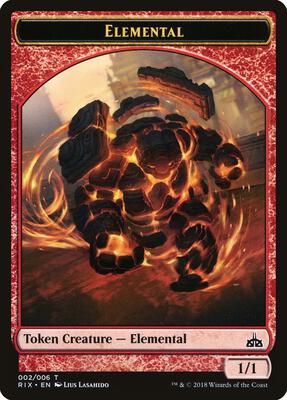 Elemental Token (002) card from Rivals of Ixalan