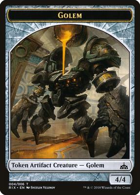 Golem Token (004) card from Rivals of Ixalan