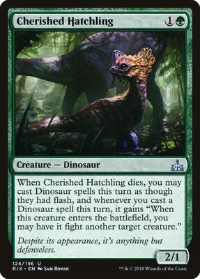 Cherished Hatchling card from Rivals of Ixalan