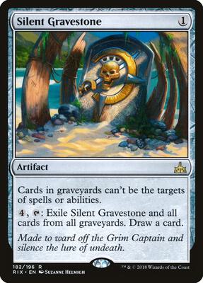 Silent Gravestone card from Rivals of Ixalan