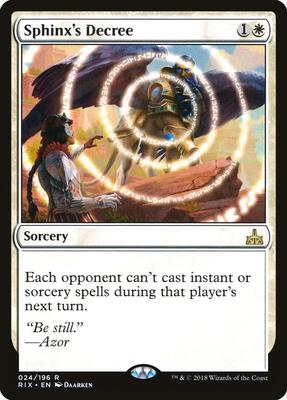 Sphinx's Decree card from Rivals of Ixalan
