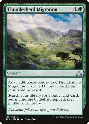 Thunderherd Migration card from Rivals of Ixalan