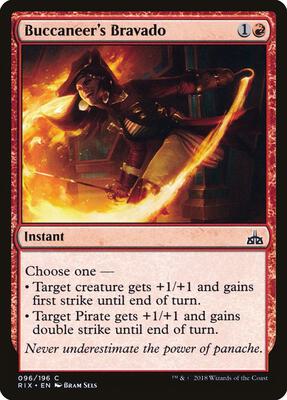 Buccaneer's Bravado card from Rivals of Ixalan
