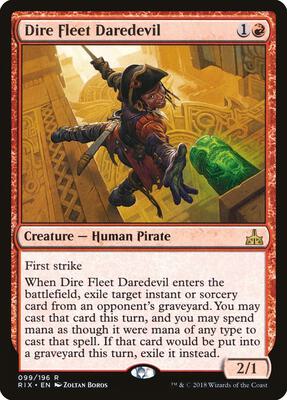 Dire Fleet Daredevil card from Rivals of Ixalan