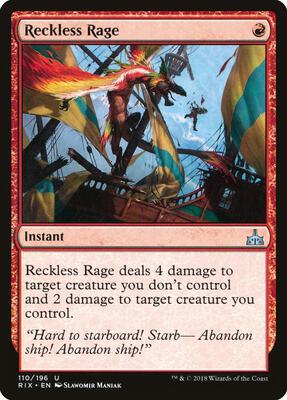 Reckless Rage card from Rivals of Ixalan