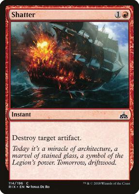 Shatter card from Rivals of Ixalan