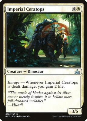 Imperial Ceratops card from Rivals of Ixalan